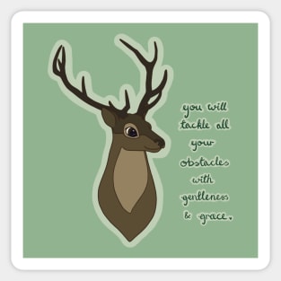 Stag Spirit Animal / You will tackle all your obstacles with gentleness and grace. Sticker